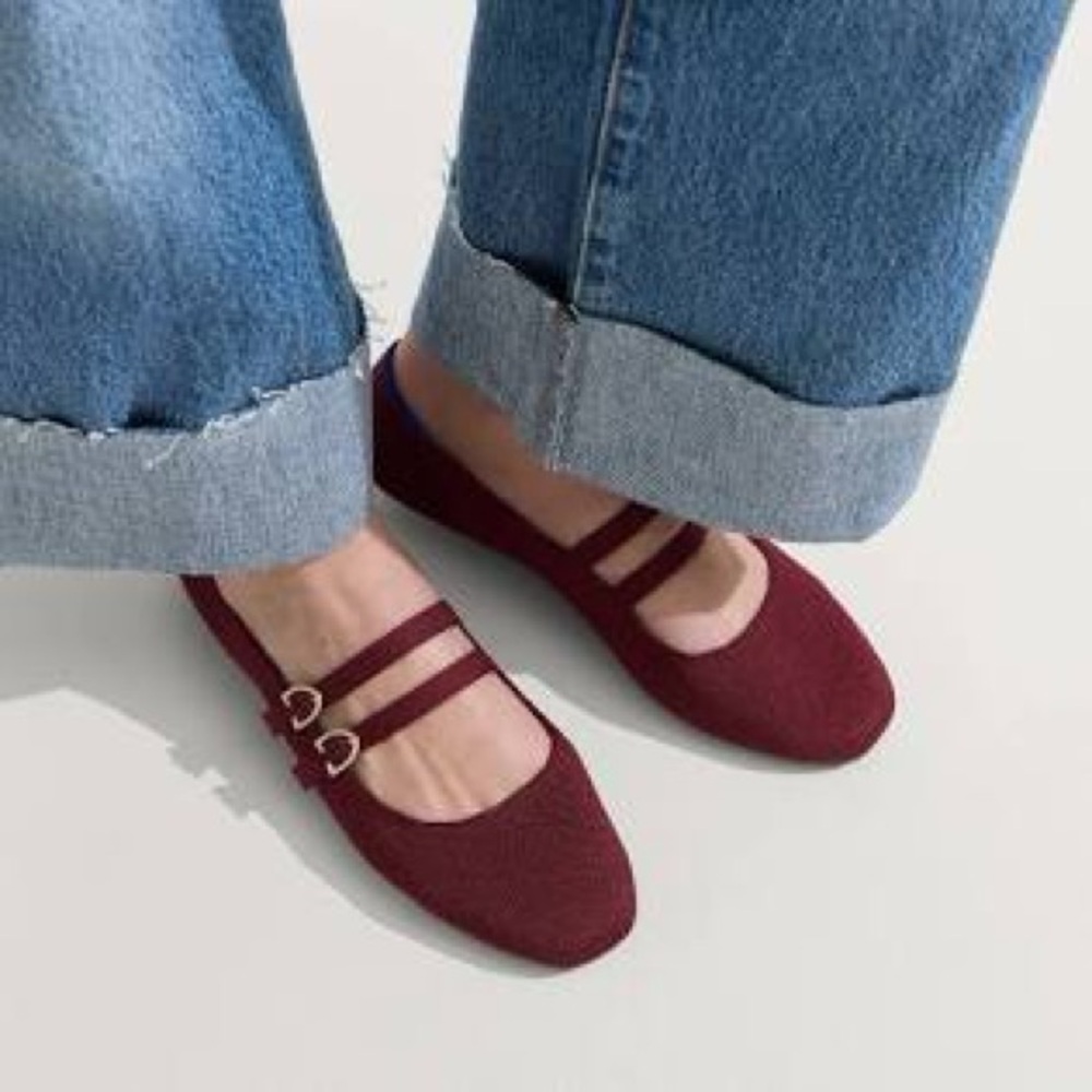 Rothy’s Cabernet Double Buckle Mary Jane Size 7